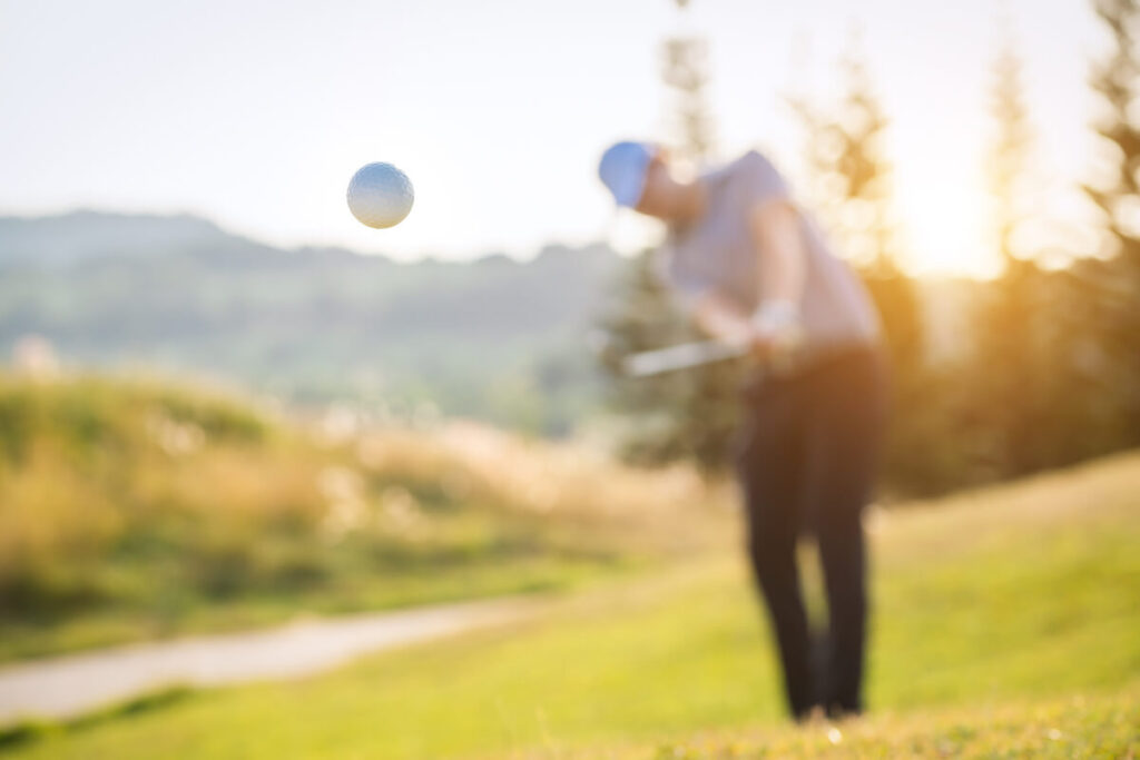 How to chip in golf: golf ball flying